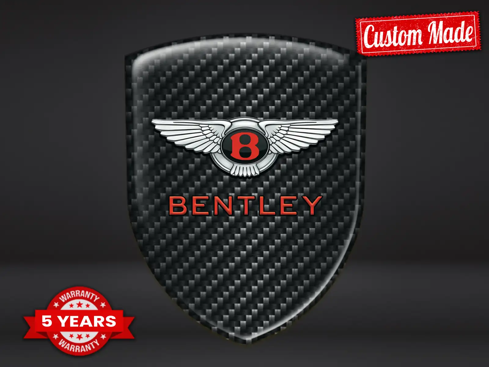 Bentley Logo Into Sticker Durable High Quality Professional